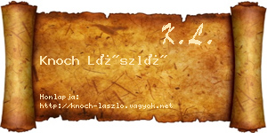 Knoch László névjegykártya