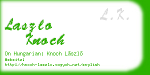 laszlo knoch business card